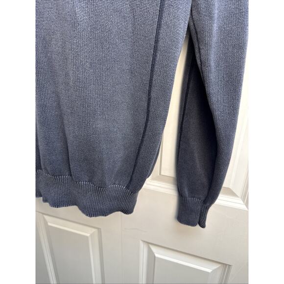 BKE Men's Large Blue Ryder 1/4 ButtonHenley Sweater Knit Cotton Pullover Casual - Picture 6 of 9